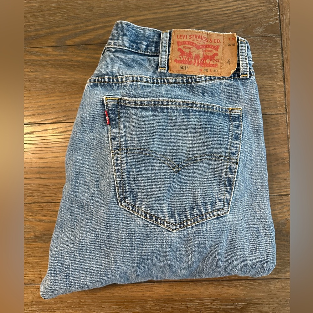 Levi's 501 Men's Straight Jeans - Blue Size 40x30